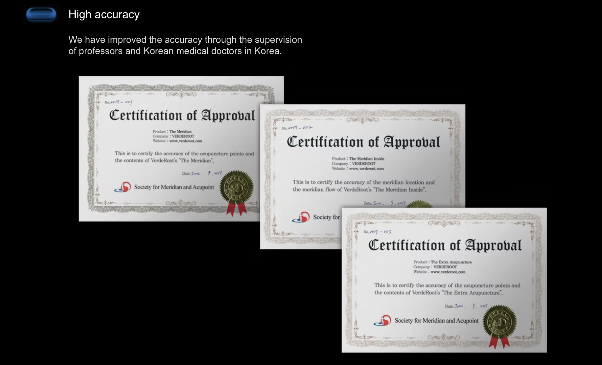 High accuracy & Certifications